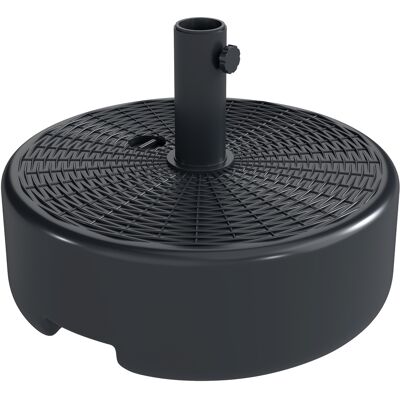 Outsunny Patio Umbrella Base 22kg Sand Filled Garden Parasol Stand forfor 38mm/48mm Poles, Black Outsunny Patio Umbrella Base 22kg Sand Filled Garden Parasol Stand forfor 38mm/48mm Poles, Black