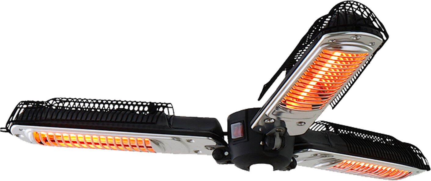 Outsunny Electric Umbrella Parasol Mounted Infrared Heater 2000W Patio Gazebo Outdoor Use