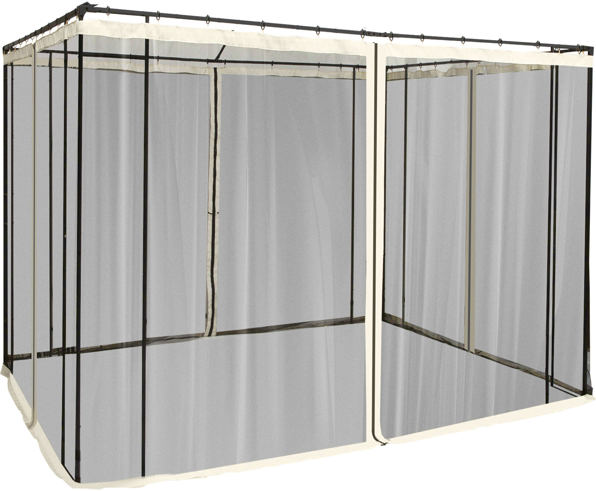 Outsunny Replacement Mesh Mosquito Netting Screen Walls for 10 x 10ft Patio Gazebo, 4-panel Sidewalls with Zippers (Wall Only, Canopy Not Included)