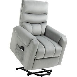HOMCOM Grey Power Lift Recliner - Recliner Chair with Massage & Remote HOMCOM Grey Power Lift Recliner - Recliner Chair with Massage & Remote