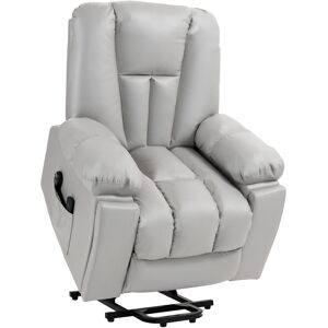 HOMCOM Lift Chair, Quick Assembly, Riser and Recliner Chair with Vibration Massage, Heat, Light Grey HOMCOM Lift Chair, Quick Assembly, Riser and Recliner Chair with Vibration Massage, Heat, Light Grey