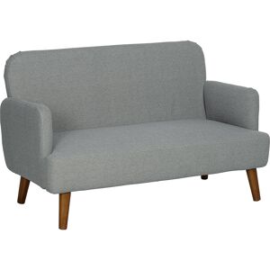HOMCOM Velvet Feel Fabric 2 Seater Sofa, Small Sofa Loveseat with 21cm Thick Padding and Wood Legs, Grey Aosom UK HOMCOM Velvet Feel Fabric 2 Seater Sofa, Small Sofa Loveseat with 21cm Thick Padding and Wood Legs, Grey Aosom UK