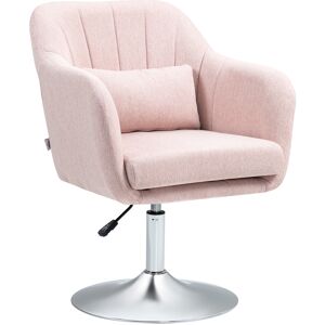 HOMCOM Arm Chairs Accent Chair for Living Room, Contemporary Vanity Armchair with Adjustable Height Thick Cushion, Cat Scratch Anti, Pink Aosom UK HOMCOM Arm Chairs Accent Chair for Living Room, Contemporary Vanity Armchair with Adjustable Height Thick Cushion, Cat Scratch Anti, Pink Aosom UK