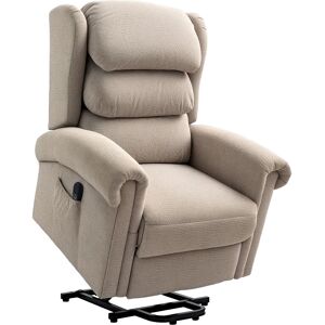 HOMCOM Power Lift Recliner Chair for Elderly, Velvet Electric Riser and Recliner Armchair for Living Room with Remote Control, 2 Side Pockets, Thick Padded Back, Khaki HOMCOM Power Lift Recliner Chair for Elderly, Velvet Electric Riser and Recliner Armchair for Living Room with Remote Control, 2 Side Pockets, Thick Padded Back, Khaki