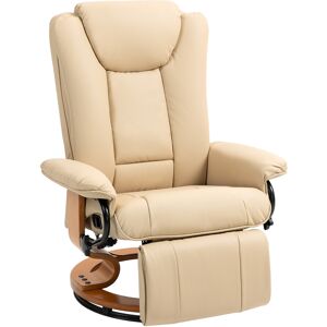 HOMCOM Faux Leather Recliner Chair - Beige HOMCOM Faux Leather Recliner Chair - Beige