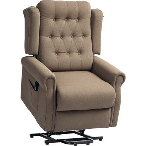 HOMCOM Power Lift Recliner Chair, Wingback Button Tufted Electric Lift Chair for Elderly with Remote Control, Pockets, for Living Room, Cat Scratch Resistant, Dark Brown HOMCOM Power Lift Recliner Chair, Wingback Button Tufted Electric Lift Chair for Elderly with Remote Control, Pockets, for Living Room, Cat Scratch Resistant, Dark Brown