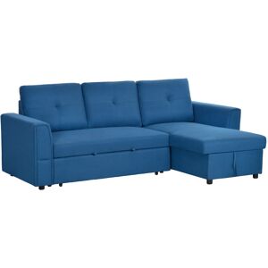 HOMCOM 5 Seater Sofa Bed, Pull Out Sofa Bed with Larger Bed Size & Thicker Cushion Padding, Corner Sofa Bed with Storage, Cat Scratch Anti, Cobalt Blue Aosom UK HOMCOM 5 Seater Sofa Bed, Pull Out Sofa Bed with Larger Bed Size & Thicker Cushion Padding, Corner Sofa Bed with Storage, Cat Scratch Anti, Cobalt Blue Aosom UK