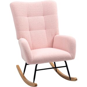 HOMCOM Teddy Fleece Rocking Chair - Pink HOMCOM Teddy Fleece Rocking Chair - Pink