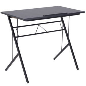 Vinsetto Computer Desk Writing Workstation Art Drawing Drafting Board Craft Table Tiltable Tabletop Adjustable Height Black 90L x 50W x 76-116.5H cm