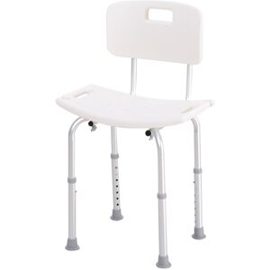 HOMCOM Adjustable Bath Chair, Shower Stool Safety Seat for Elderly, Bathroom Aid with Adjustable Positions