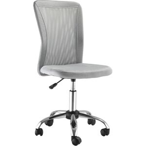 Vinsetto Ergonomic Office Mesh Task Chair, Armless, Mid Back, Height Adjustable, Swivel Wheels, Grey