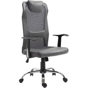 Vinsetto High Back Mesh Office Chair, Ergonomic Design with Headrest, Height Adjustable, Swivel, Grey