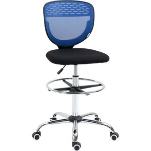 Vinsetto Draughtsman Chair, Armless Mesh Office Chair, Swivel Standing Desk Chair with Lumbar Support, Adjustable Foot Ring, Dark Blue