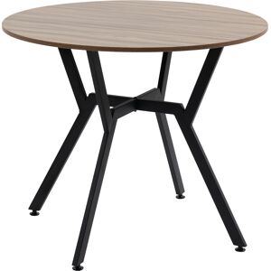 HOMCOM Dining Room Table with Black Legs Anti-slip Foot Pads for Living Room Dining Room 90 x 76 cm Brown