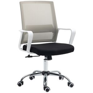 Vinsetto Ergonomic Office Chair, Mesh Desk Chair with Adjustable Height, Armrest, 360° Swivel Wheels, Black