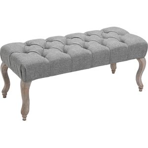 HOMCOM Tufted Upholstered Accent Bench Window Seat Bed End Stool Fabric Ottoman for Living Room, Bedroom, Hallway