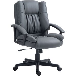 Vinsetto Office Chair, Faux Leather Computer Desk Chair, Mid Back Executive Chair with Adjustable Height and Swivel Rolling Wheels