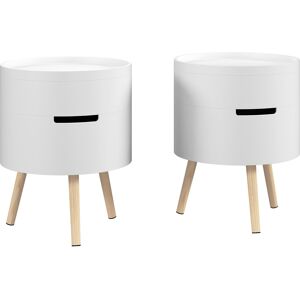 HOMCOM Nested Coffee Tables: 3-Tier Round Set with Hidden Storage & Detachable Tray, Chic White Aosom UK