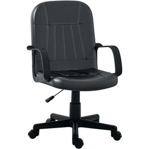 HOMCOM Swivel Executive Office Chair, PU Leather Computer Desk Chair, Gaming Seater, Home Office Chair, Ergonomic Design, Black Aosom UK