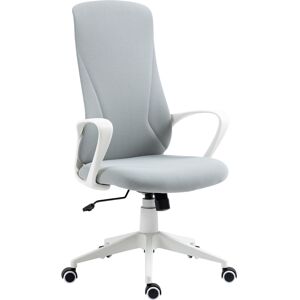 Vinsetto Home Office Chair, Adjustable Seat Height, Computer Chair, with Padded Seat, Tilt Function & Swivel Wheels, Fabric, Light Grey Aosom UK