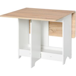 HOMCOM Foldable Dining Table Drop-Leaf Folding Desk Side Console with Storage Shelf for Kitchen,Dining Room Aosom UK