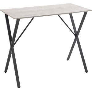 HOMCOM 120 cm Rectangular Bar Table for 4 People, Modern Kitchen Table with Marble Effect Tabletop, Steel Legs, Breakfast Table, White Aosom UK
