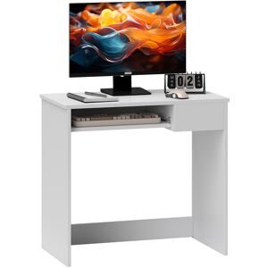 HOMCOM Computer Table w/ Keyboard Tray Drawer, Compact Small Computer PC Desk for Study, Office, Working, Gamingm, Writing Desk, White   Aosom UK HOMCOM Computer Table w/ Keyboard Tray Drawer, Compact Small Computer PC Desk for Study, Office, Working, Gamingm, Writing Desk, White   Aosom UK