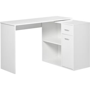 HOMCOM White L-Shaped Desk - Space-saving Corner Workstation HOMCOM White L-Shaped Desk - Space-saving Corner Workstation