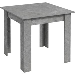 HOMCOM Square Dining Table, Modern Dining Room Table with Faux Cement Effect, Space Saving Small Dining Table for 2, Cement Grey Aosom UK HOMCOM Square Dining Table, Modern Dining Room Table with Faux Cement Effect, Space Saving Small Dining Table for 2, Cement Grey Aosom UK