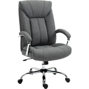 Vinsetto Executive Office Chair with Linen Fabric, Adjustable Height, Armrests, Scratch-Resistant Desk Chair for Home Office, Grey Aosom UK Vinsetto Executive Office Chair with Linen Fabric, Adjustable Height, Armrests, Scratch-Resistant Desk Chair for Home Office, Grey Aosom UK