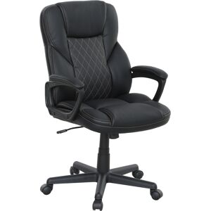 HOMCOM Executive Office Chair, High Back Desk Chair, PU Leather Swivel Computer Chair with Tilt Function, Adjustable Height and Armrests for Home Office, Black HOMCOM Executive Office Chair, High Back Desk Chair, PU Leather Swivel Computer Chair with Tilt Function, Adjustable Height and Armrests for Home Office, Black