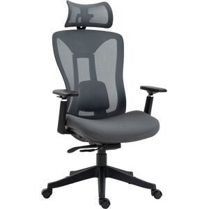 Vinsetto Mesh Office Chair, Ergonomic Desk Chair with Adjustable Headrest, Lumbar Support, 3D Armrest, Sliding Seat, Swivel Wheels, Grey Aosom UK Vinsetto Mesh Office Chair, Ergonomic Desk Chair with Adjustable Headrest, Lumbar Support, 3D Armrest, Sliding Seat, Swivel Wheels, Grey Aosom UK