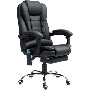 Vinsetto Heated Office Chair, 6-Point Vibration Massage, High-Back Ergonomic Recliner with Adjustable Swivel & Footrest, Black Aosom UK Vinsetto Heated Office Chair, 6-Point Vibration Massage, High-Back Ergonomic Recliner with Adjustable Swivel & Footrest, Black Aosom UK