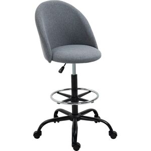 Vinsetto Ergonomic Drafting Chairwith Adjustable Height, Padded Seat, Footrest, Draughtsman Chair, 360° Swivel Tall Office Chair, Grey Aosom UK Vinsetto Ergonomic Drafting Chairwith Adjustable Height, Padded Seat, Footrest, Draughtsman Chair, 360° Swivel Tall Office Chair, Grey Aosom UK