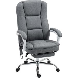 HOMCOM Executive Office Chair with 8-point Massage and Heat, Fabric Computer Desk Chair with Reclining Backrest, High Back, for Home, Grey Aosom UK HOMCOM Executive Office Chair with 8-point Massage and Heat, Fabric Computer Desk Chair with Reclining Backrest, High Back, for Home, Grey Aosom UK