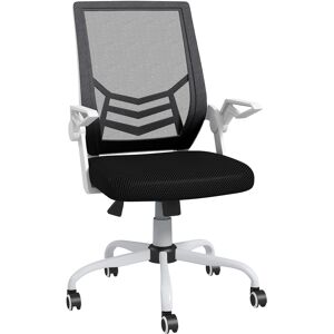 Vinsetto Ergonomic Desk Chair with Flip-Up Armrests, Swivel Wheels & Adjustable Lumbar Support for Home Office & Study, Scratch Resistant, Black Aosom UK Vinsetto Ergonomic Desk Chair with Flip-Up Armrests, Swivel Wheels & Adjustable Lumbar Support for Home Office & Study, Scratch Resistant, Black Aosom UK