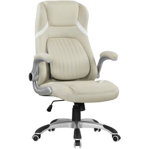 Vinsetto Linen-Look Office Chair, with Adjustable Height, Scratch-Resistant Treatment and Tension - Beige Aosom UK Vinsetto Linen-Look Office Chair, with Adjustable Height, Scratch-Resistant Treatment and Tension - Beige Aosom UK