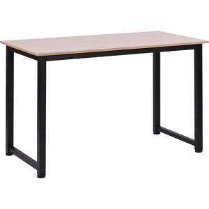 HOMCOM Computer Desk, PC Writing Table, Home Office Workstation, Adjustable Feet, Metal Frame, Oak Black Aosom UK HOMCOM Computer Desk, PC Writing Table, Home Office Workstation, Adjustable Feet, Metal Frame, Oak Black Aosom UK