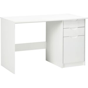 HOMCOM High Gloss Computer Desk with Drawers, Modern Writing Workstation with Storage Cabinet, PC Study Table for, Office, Study, White Aosom UK HOMCOM High Gloss Computer Desk with Drawers, Modern Writing Workstation with Storage Cabinet, PC Study Table for, Office, Study, White Aosom UK