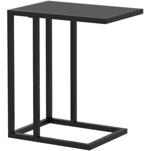 HOMCOM C Shape Bedside Table w/Metal Frame Wood-Effect Top Sofa Narrow Snack End Table for Living Room, Black Aosom UK HOMCOM C Shape Bedside Table w/Metal Frame Wood-Effect Top Sofa Narrow Snack End Table for Living Room, Black Aosom UK