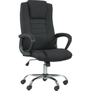 Vinsetto Linen-Look Swivel Office Chair w/ Scratch Resistant Fabric, Black Aosom UK Vinsetto Linen-Look Swivel Office Chair w/ Scratch Resistant Fabric, Black Aosom UK