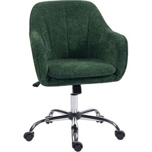 HOMCOM Velvet-Feel Office Chair - Dark Green HOMCOM Velvet-Feel Office Chair - Dark Green