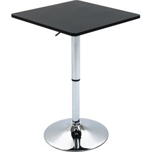 HOMCOM Modern Height Adjustable Counter Bar Table with 360° Swivel Tabletop and Electroplating Metal Base, Bistro Table, Black and Silver Aosom UK HOMCOM Modern Height Adjustable Counter Bar Table with 360° Swivel Tabletop and Electroplating Metal Base, Bistro Table, Black and Silver Aosom UK