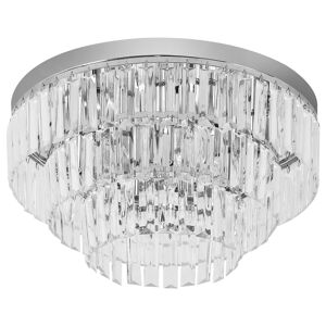 HOMCOM Round Crystal Ceiling Light 7 Lights Chandelier Mounted Fixture