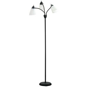 HOMCOM Arc Tree Floor Lamp with 3 Adjustable Rotating Lights, for Bedroom Living Room, Industrial Standing Lamp with Steel Frame, Black