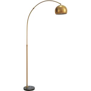 HOMCOM 180cm Arc Floor Lamp for Living Room, Home Offices, Bedrooms, Modern Standing Lamp with Foot Switch, Faux Black Marble Base and Black Bell Shade, Gold Tone HOMCOM 180cm Arc Floor Lamp for Living Room, Home Offices, Bedrooms, Modern Standing Lamp with Foot Switch, Faux Black Marble Base and Black Bell Shade, Gold Tone