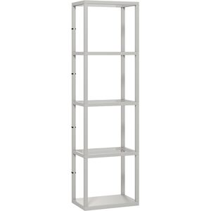 HOMCOM LED Floor Lamp with Glass Shelves, 4 Layers Dimmable Tall Standing Lamp, Modern Column Shelf Floor Light for Living Room, Bedroom, Office, Grey HOMCOM LED Floor Lamp with Glass Shelves, 4 Layers Dimmable Tall Standing Lamp, Modern Column Shelf Floor Light for Living Room, Bedroom, Office, Grey