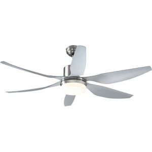 HOMCOM Reversible Ceiling Fan with Light, 6 Blades Indoor Modern Mount LED Lighting Fan with Remote Controller, for Bedroom, Silver Aosom UK HOMCOM Reversible Ceiling Fan with Light, 6 Blades Indoor Modern Mount LED Lighting Fan with Remote Controller, for Bedroom, Silver Aosom UK