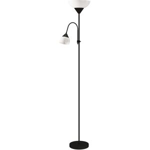 HOMCOM LED Floor Lamp for Living Room, 180cm Tall Standing Lamp, Mother and Child Uplighter with Adjustable Gooseneck, 3000K/4500K/6500K Colour Temperatures, Black HOMCOM LED Floor Lamp for Living Room, 180cm Tall Standing Lamp, Mother and Child Uplighter with Adjustable Gooseneck, 3000K/4500K/6500K Colour Temperatures, Black