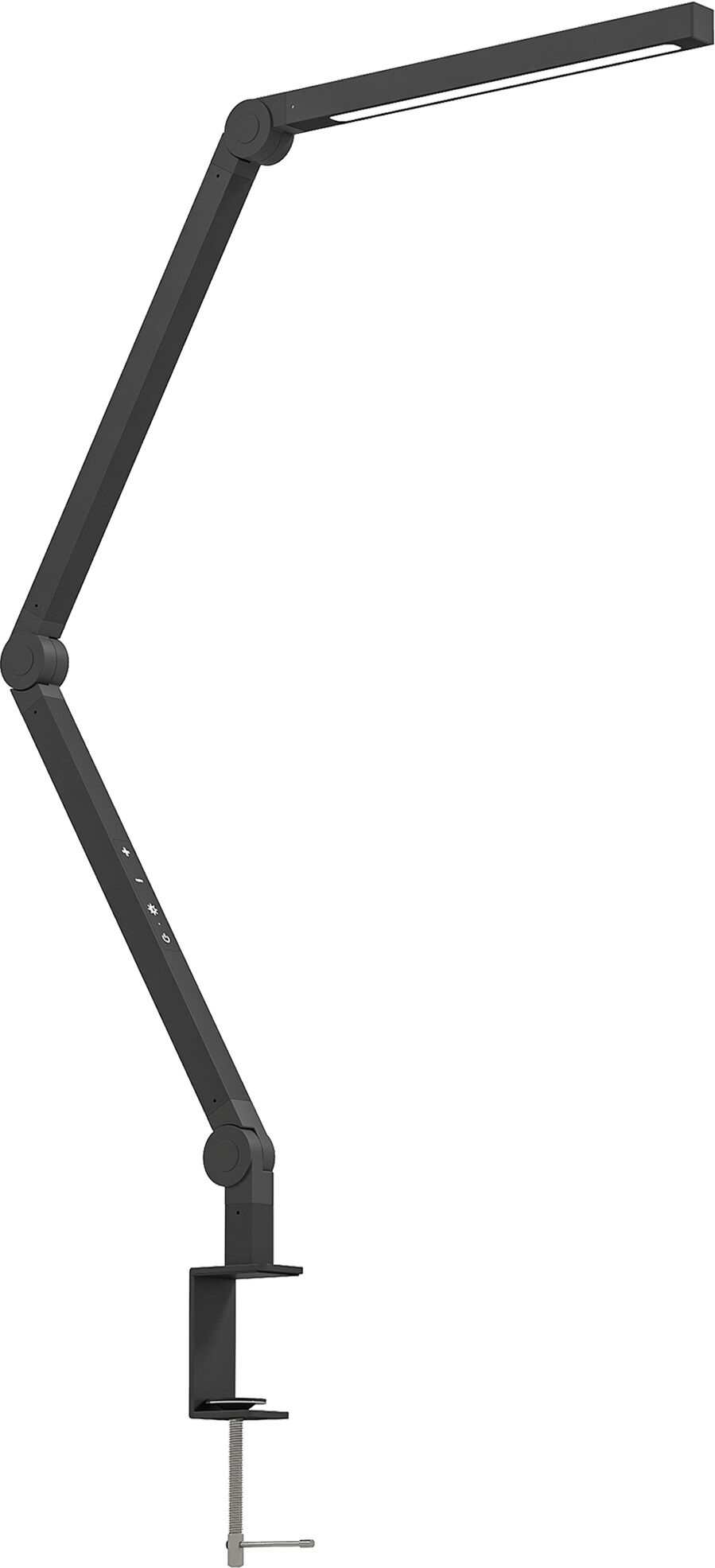 HOMCOM LED Desk Lamp, Dimmable Desk Light with Swing Arm and Clamp, Adjustable Eye-Caring Table Lamp with 2 Colour Modes & 5 Brightness Levels for Study, Drawing, Office, Architect, Task, Black